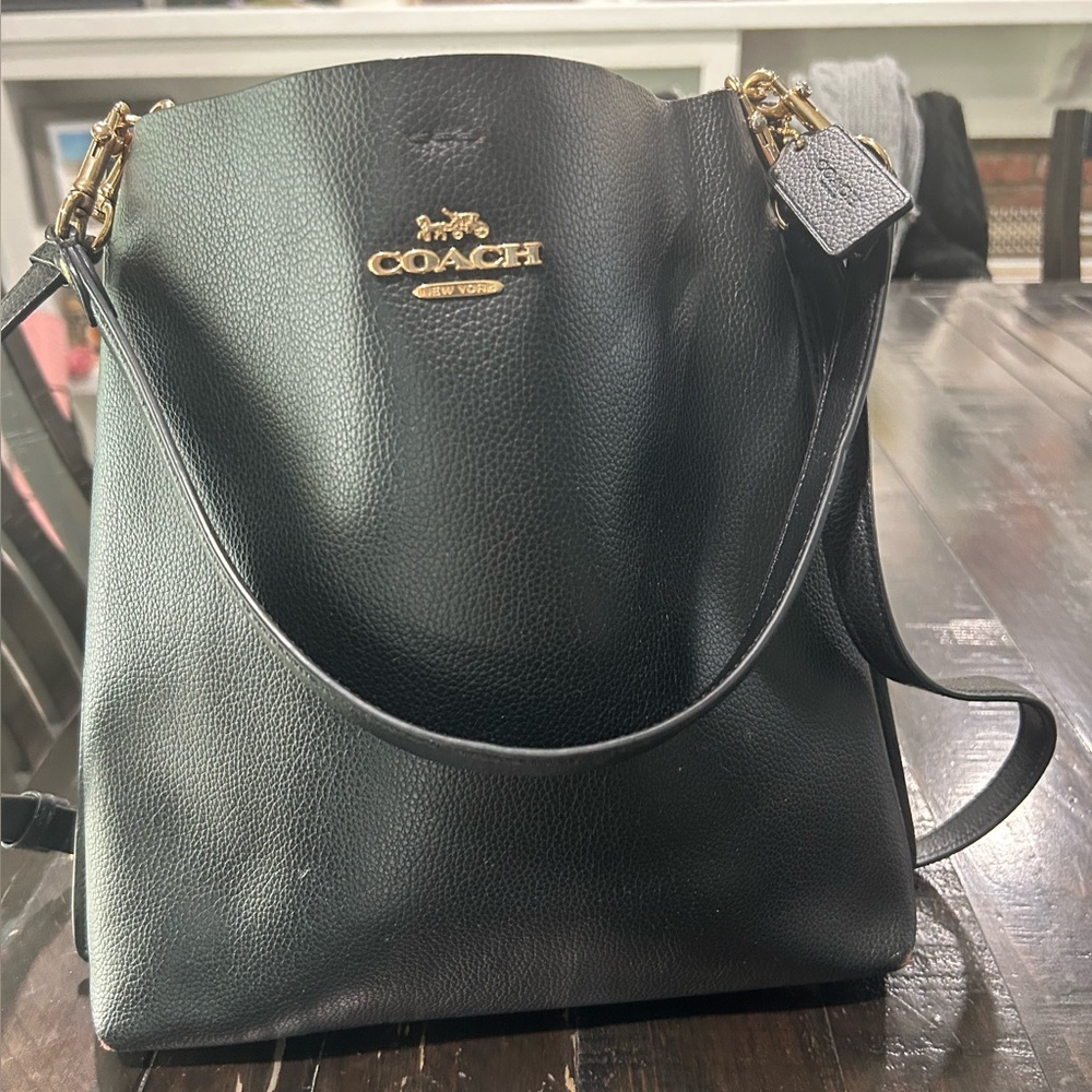 Coach Black Leather Shoulder Bag